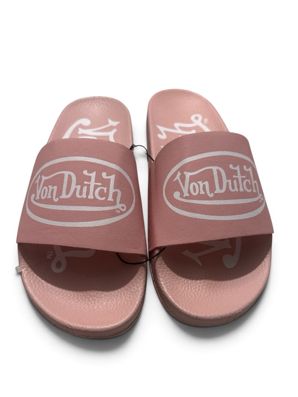 Von Dutch Dusty Rose Logo Slide Sandals